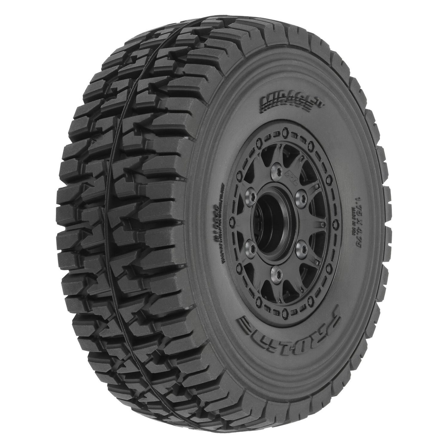 Pro-Line 1/10 Mirage TT F/R 2.2&quot;/3.0&quot; 12mm &amp; 14mm Black Raid Wheels (2) - PRO1024811
