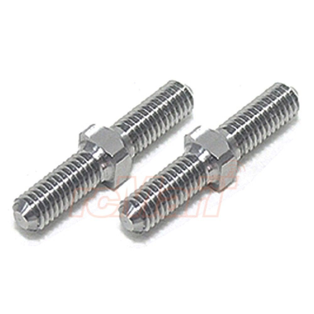 3Racing 64 Titanium 3x18mm Turnbuckle 2 pcs Silver - 3RAC-TR318