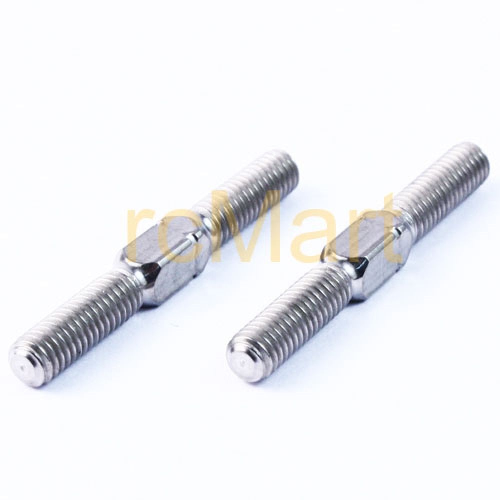 3Racing 64 Titanium 3x21mm Turnbuckle 2 pcs Silver - 3RAC-TR321