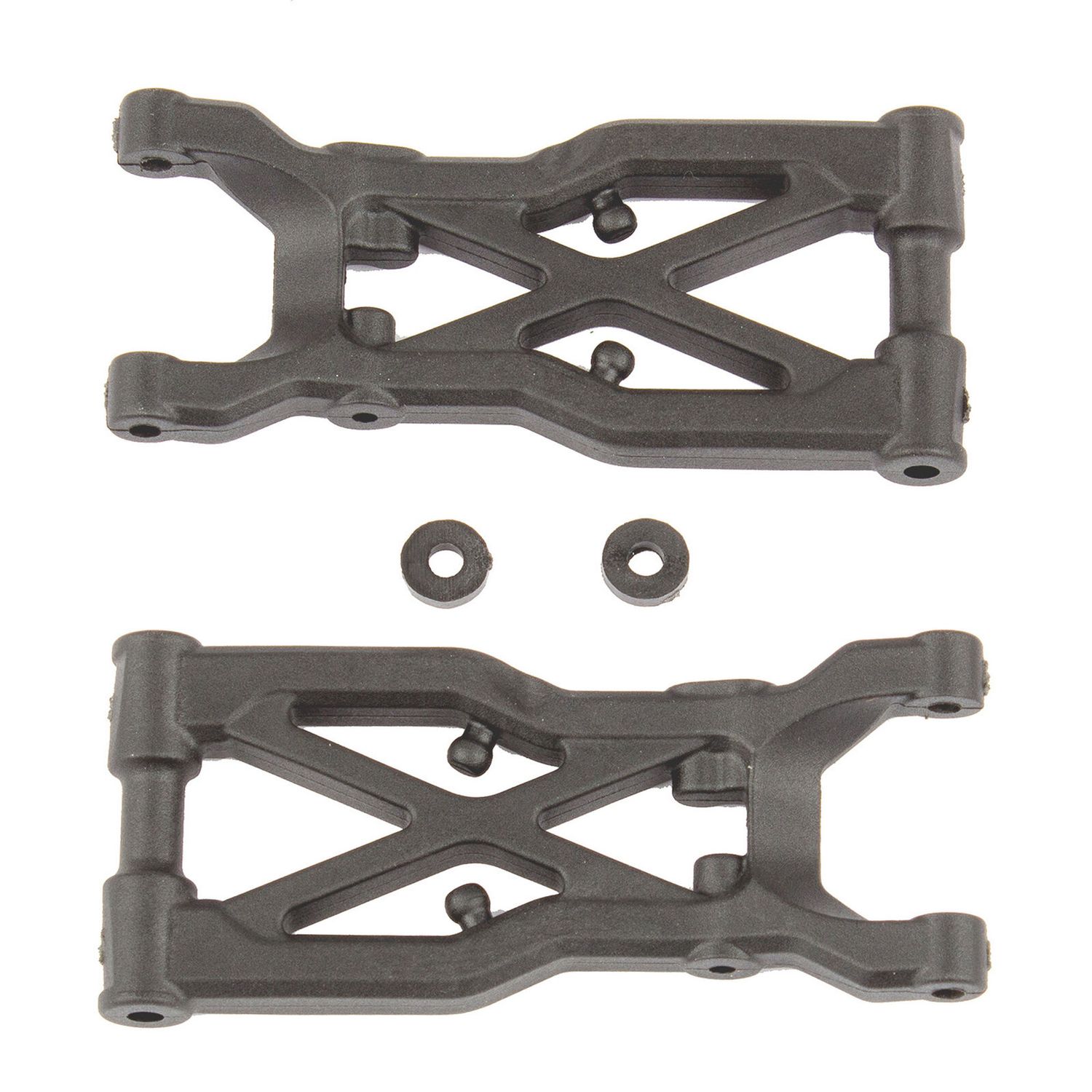 Team Associated RC10B74 FT Rear Suspension Arms, carbon fiberASC92298