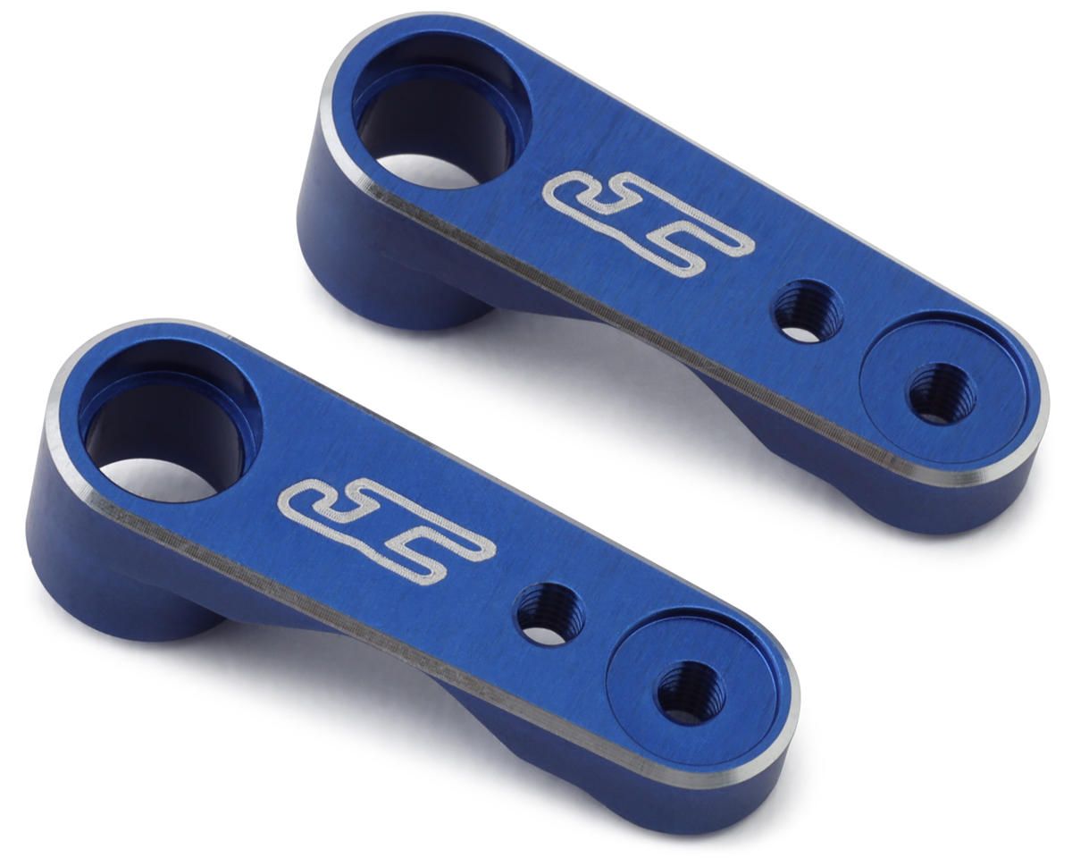 JConcepts RC10B7/B7D Aluminum Steering Bell Cranks Set (Blue) - JCO5188-1