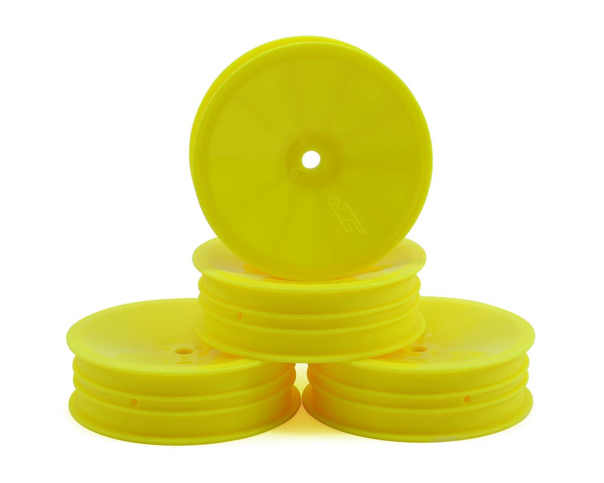 JConcepts 12mm Hex Mono 2.2 &quot;Slim&quot; Front Wheels (Yellow) (4) (B7/B6/RB6/SRX2/YZ2) - JCO3376Y