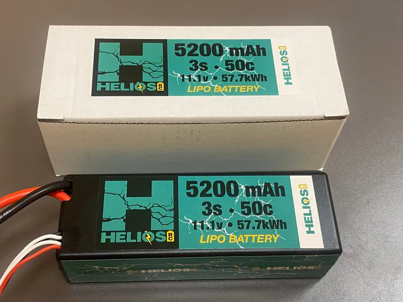Helios 3S 5200mAh 50c Lipo w/ XT60 Connector (HARD CASE) -  HRC-3S5200-50-X6-HC