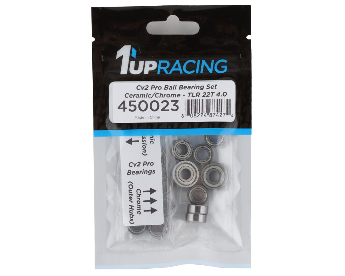 1UP Racing TLR 22T 4.0 Cv2 Pro Bearing Set (Ceramic/Chrome) - 450023
