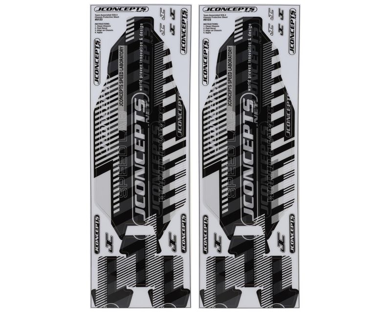 JConcepts Team Associated RC10SC6.4 Precut Chassis Protective Sheets (2) - 5123