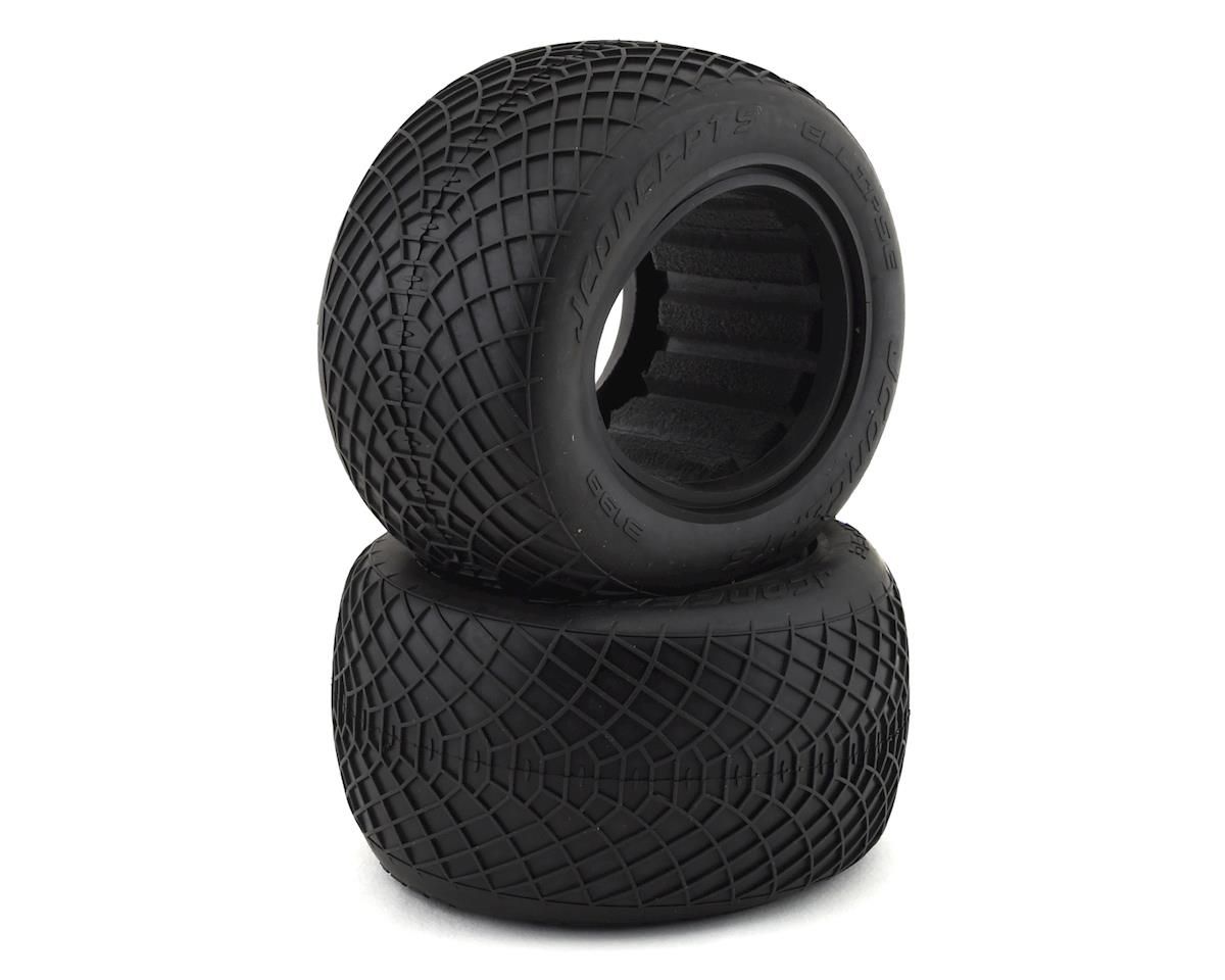 JConcepts Ellipse 2.2&quot; 1/10 Stadium Truck Tires (2) (Black) - 3199-07