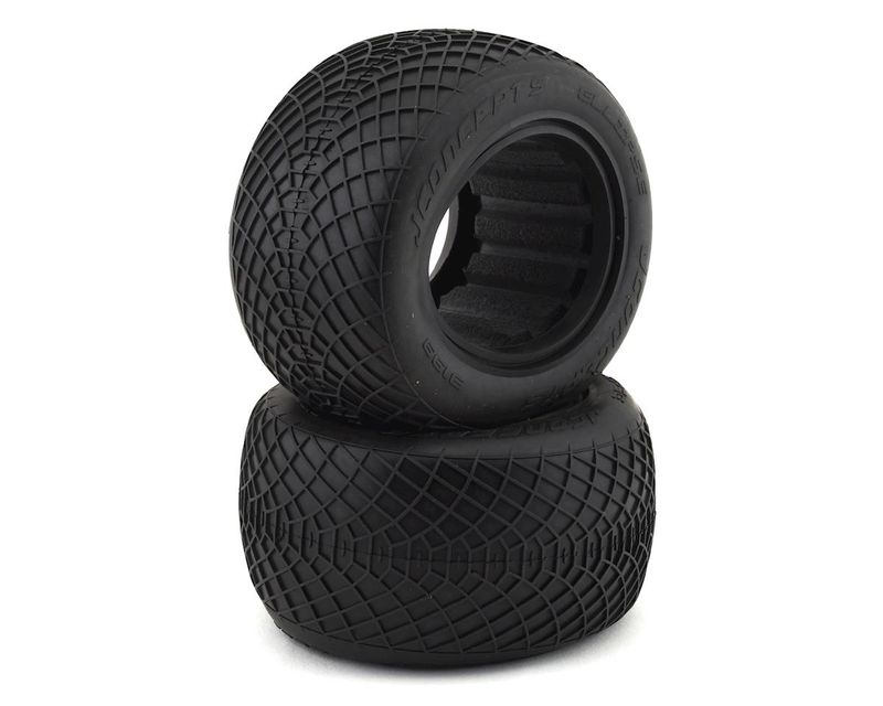 JConcepts Ellipse 2.2&quot; 1/10 Stadium Truck Tires (2) (Black) - 3199-07