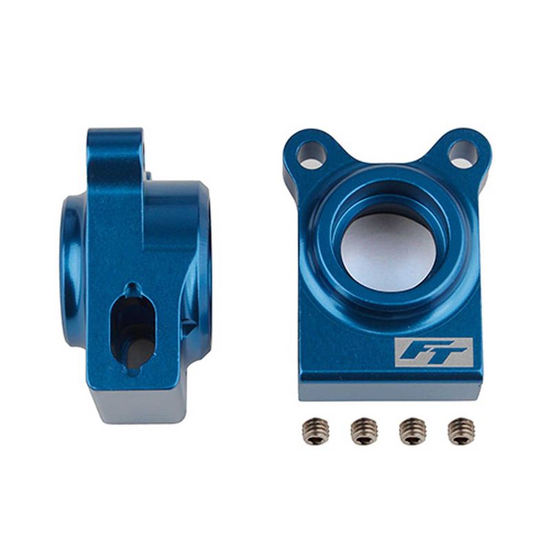 Team Associated RC10B74.1 FT Rear Hubs, blue aluminum - 92270
