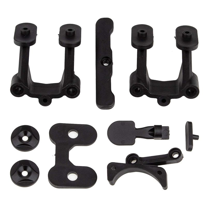 Team Associated RC10B74.2 Rear Body, Wing, Fan Mounts and Bumper - 92312