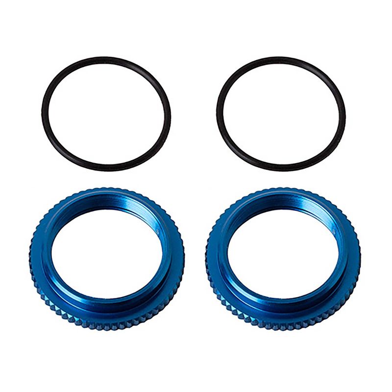 Team Associated 13mm Aluminum Shock Collars, Blue - 91928