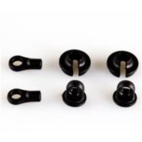LC Racing Shock Caps, Spring Cups &amp; Rod End Set - L6187