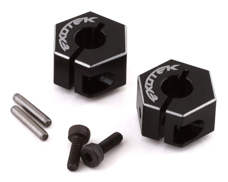 Exotek TLR 22 Drag Racing Wide Clamping Rear Hex (Black) (2) (8.5mm) -  EXO1989