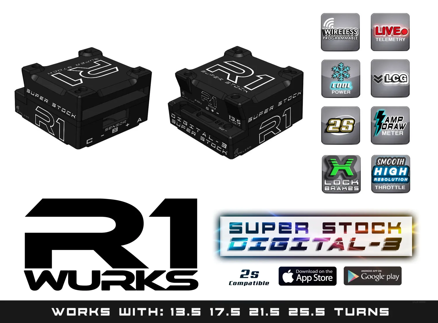 R1WURKS &quot;Super Stock&quot; 2S Digital 3 ESC ! - 040013