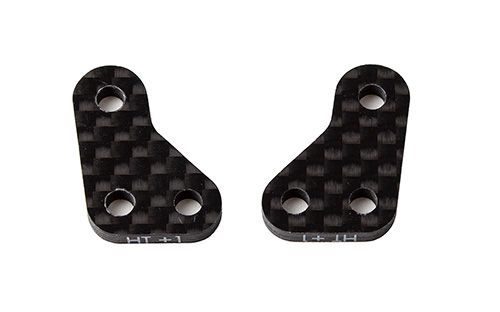 Team Associated Factory Team RC10B6.3 FT Steering Block Arms, HT +1, carbon fiber - 91902