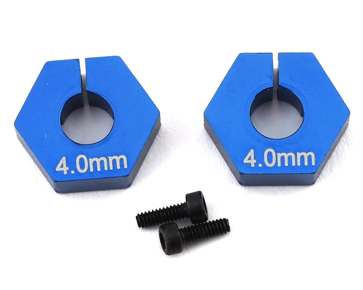 Team Associated RC10 B6.2 4.0mm Clamping Wheel Hex (Blue) (2) - 91862