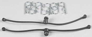 Dubro Body Klip Retainers Black (2) - 2245