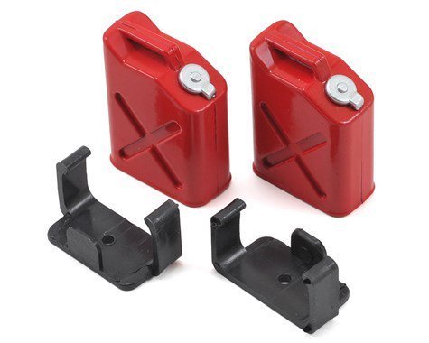 Yeah Racing 1/10 Crawler Scale "Jerry Can" Accessory Set (Fuel Cans) (Red) - YA-0355
