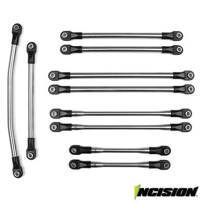 INCISION SCX10-II 1/4 STAINLESS STEEL 10PC LINK KIT 12.0" - IRC00071