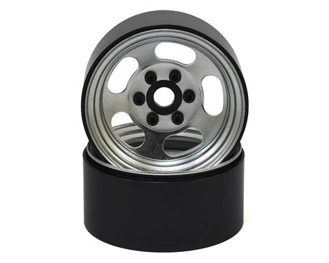 SSD RC Slot 1.9” Steel Beadlock Wheels (Silver) - SSD00272