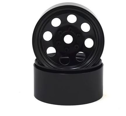 SSD RC 8 Hole 1.9” Steel Beadlock Wheels (Black) - SSD00268