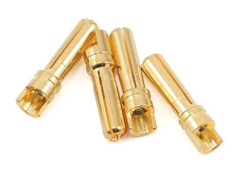 ProTek RC 4.0mm "Super Bullet" Solid Gold Connectors (4 Male) - PTK-5035
