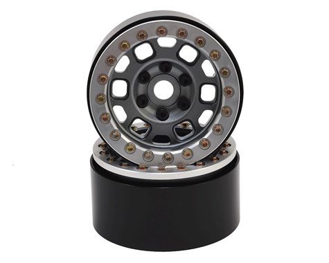SSD RC 1.9” Contender Beadlock Wheels (Grey) (2) - SSD00264