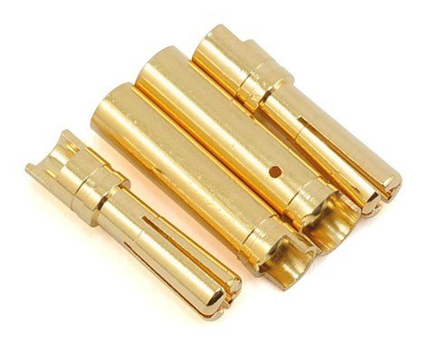 ProTek RC 4.0mm "Super Bullet" Solid Gold Connectors (2 Male/2 Female) - PTK-5032