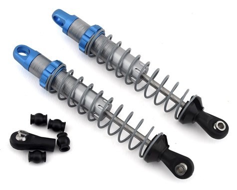 SSD RC Pro Scale 90mm Shocks (Silver/Blue) - SSD00297