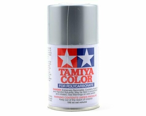 Tamiya PS-48 Semi Gloss Silver Anodized Aluminum Lexan Spray Paint (100ml) - TAM86048