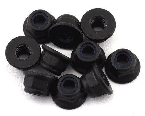 Team Losi Racing M4 Flanged Lock Nuts (10) - TLR245017