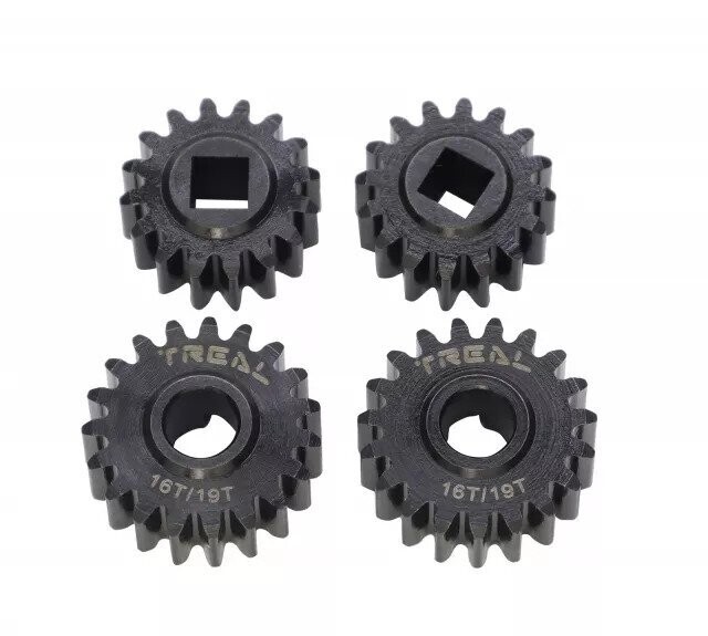 TREAL SCX10 III/Capra Overdrive Portal Gears (60%)  16T/19T Harden Steel Gears Compatible with Axial 1/10 SCX10 3 Capra - x0034lud9b