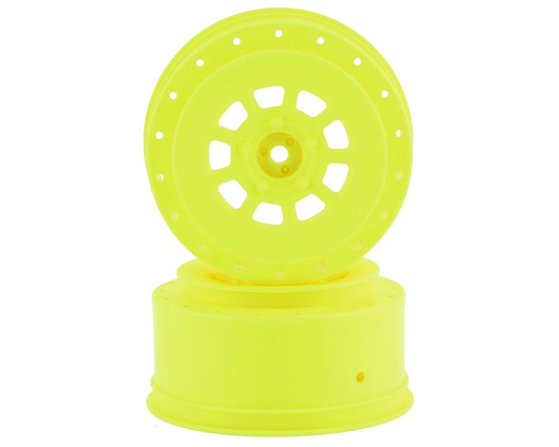 JConcepts 9-shot Short Course Wheels w/3mm Offset (2) (Yellow) w/12mm Hex - 3420Y