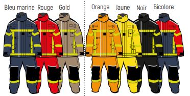 Veste d'intervention textile sapeurs-pompiers niveau 2 courte ALPHA - coloris sur demande MARTINAS