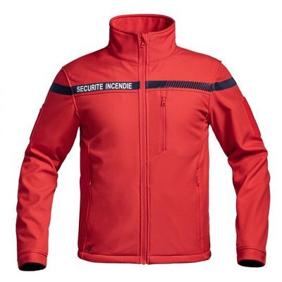 Veste softshell Sécu-One sécurité incendie rouge A10 équipement