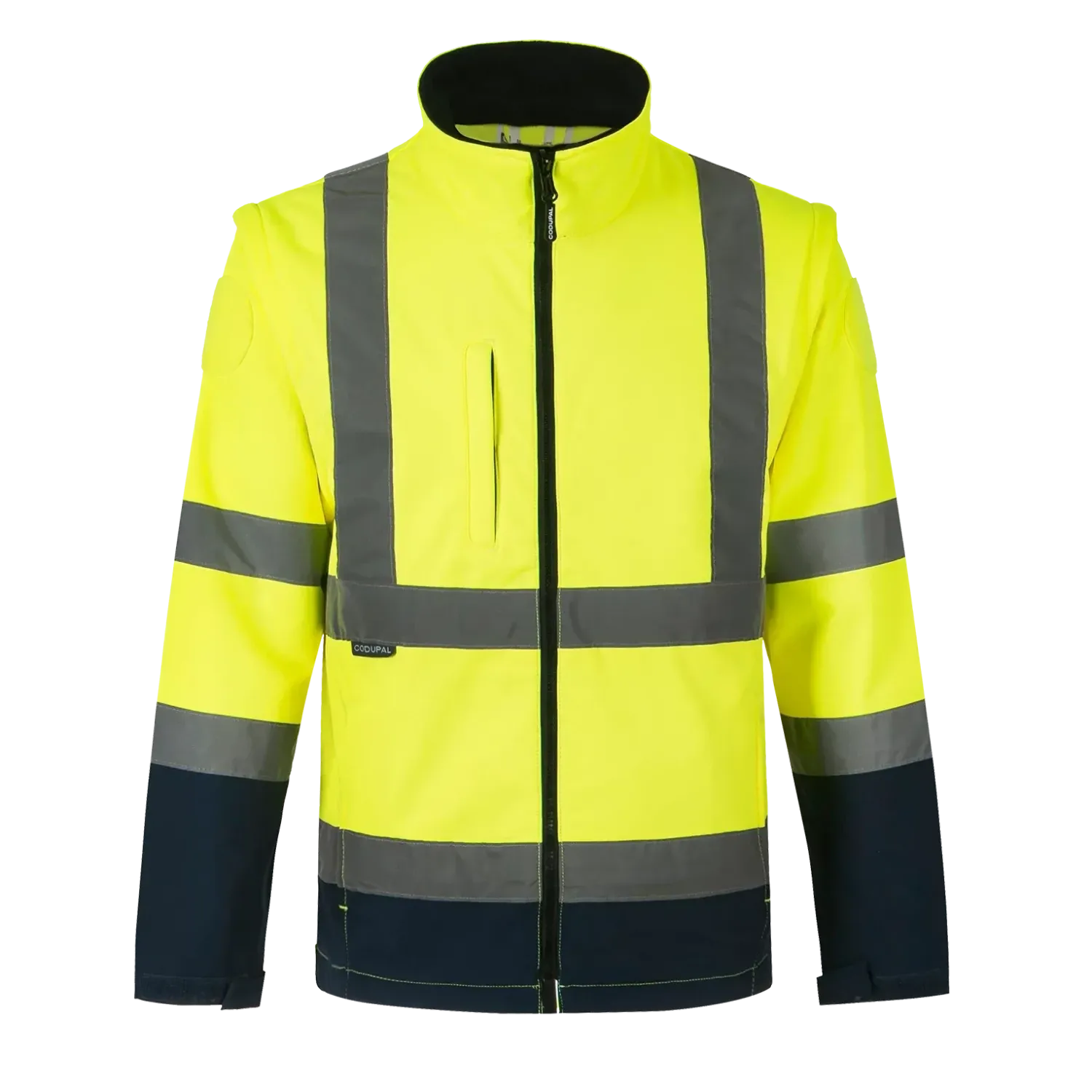 Veste softshell ZOE jaune haute visibilité manches amovibles CODUPAL Veste softshell ZOE jaune haute visibilité manches amovibles CODUPAL