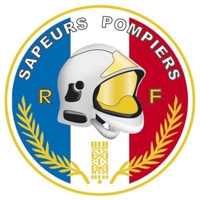 Vignette ronde pare-brise autocollant sapeurs-pompiers