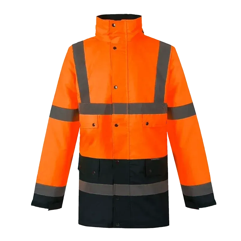 Parka veste de pluie haute visibilité TEIHO orange CODUPAL Parka veste de pluie haute visibilité TEIHO orange CODUPAL