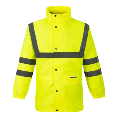 Parka veste de pluie MAEVA V jaune haute visibilité CODUPAL Parka veste de pluie MAEVA V jaune haute visibilité CODUPAL