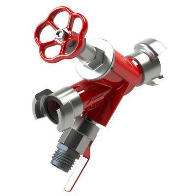 Vanne mobile bas d'échelle - entrée et sortie DSP 65 sans verrou - purgeur GFR mâle 20 - aluminium