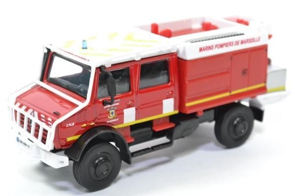 Véhicule miniature sapeurs-pompiers CCF Mercedes-Benz Unimog U5000 1/50 BBURAGO