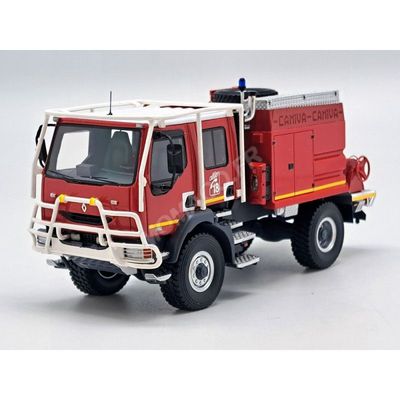 Véhicule miniature sapeurs-pompiers RENAULT MIDLUM CAMIVA CCFM SDIS "36 - INDRE 1/43 ALERTE