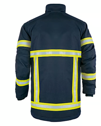 Veste d'intervention textile sapeurs-pompiers bleu marine multicouches sans membrane niveau 2 courte PAUL BOYE