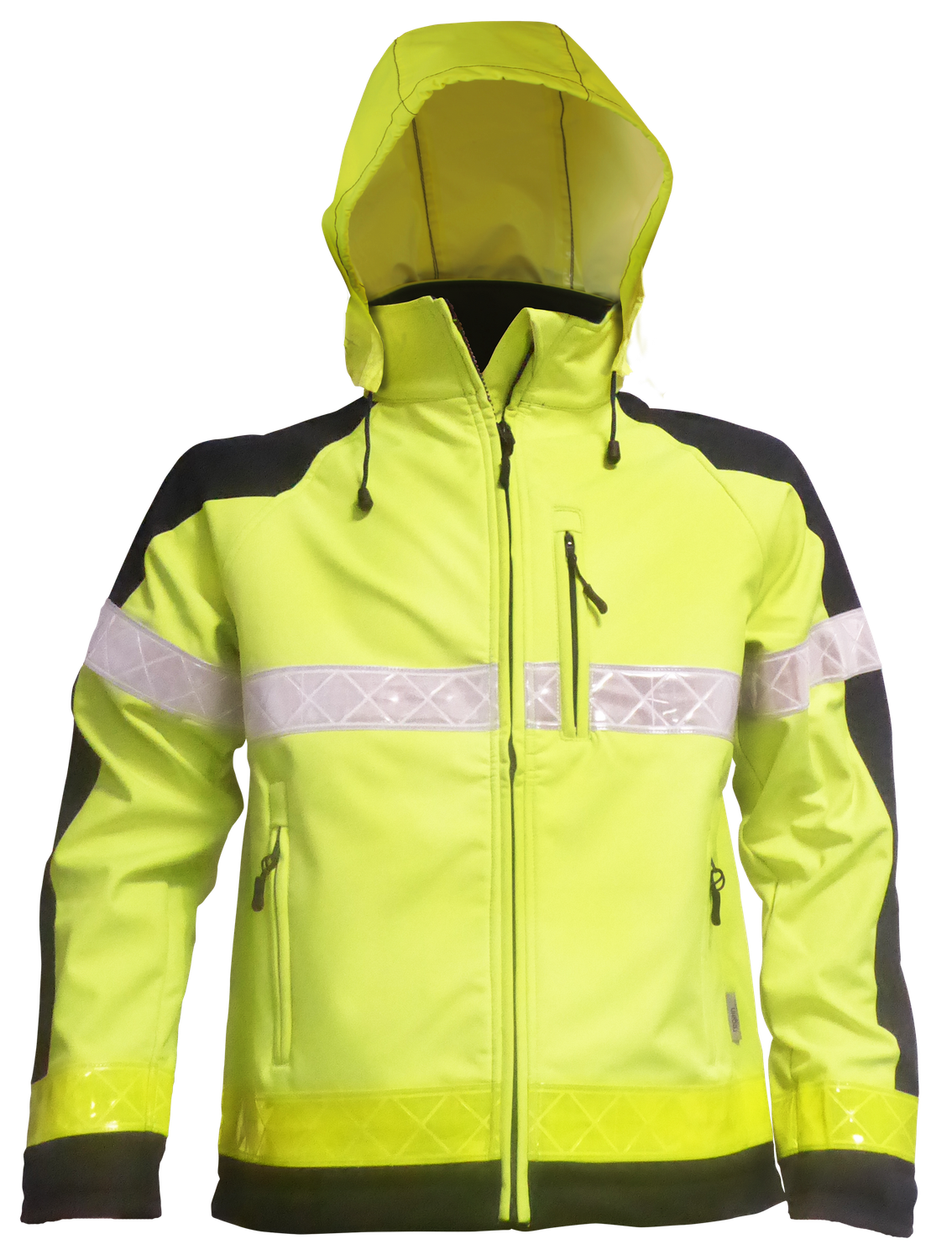 Veste softshell haute visibilité jaune avec capuche REGAIN Veste softshell haute visibilité jaune avec capuche REGAIN