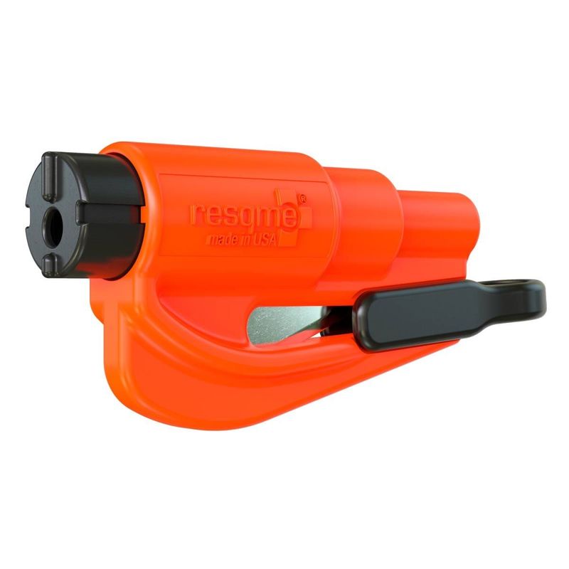 Porte-clés de survie, Coupe ceinture / Brise vitre orange RESQME®