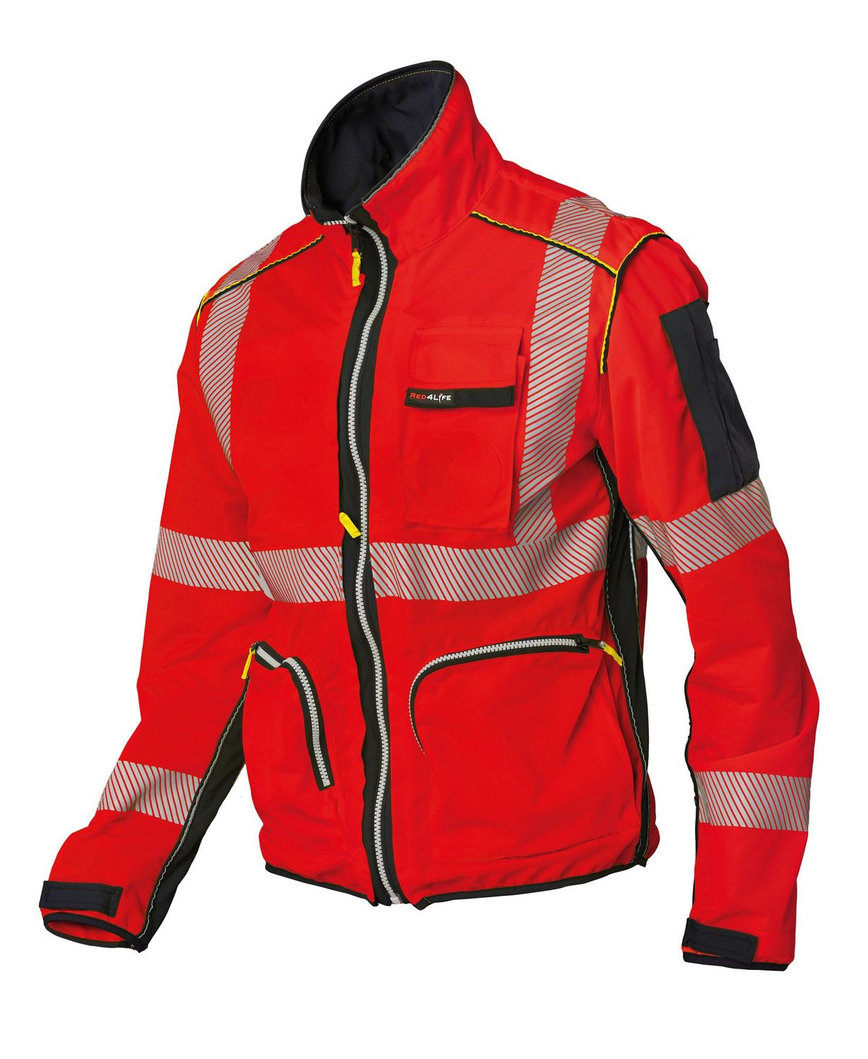 Veste haute visibilité ENERGY rouge manches amovibles SIGGI