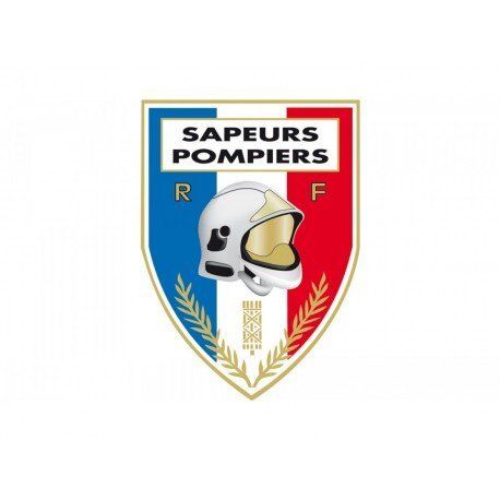 Vignette écusson pare-brise autocollant sapeurs-pompiers