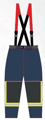 Surpantalon d'intervention textile sapeurs-pompiers niveau 1 bleu Triple Trim YPSILON avec poches cargo cuisses MARTINAS