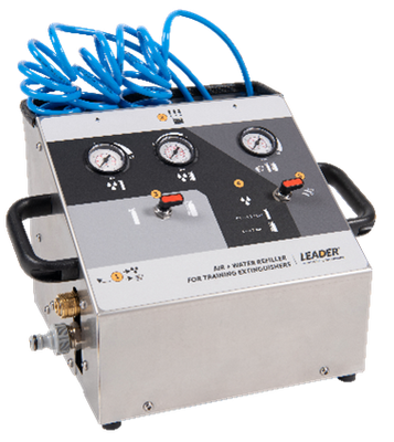 Système de rechargement air / eau pour extincteurs de formation / d’entrainement LEADER