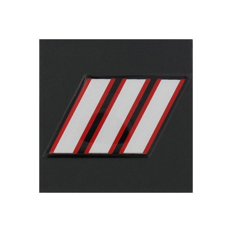 Grade / galon résine sergent-chef sapeurs-pompiers sur velcro