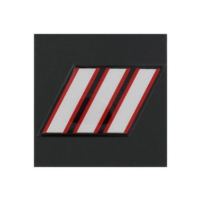 Grade / galon résine sergent-chef sapeurs-pompiers sur velcro